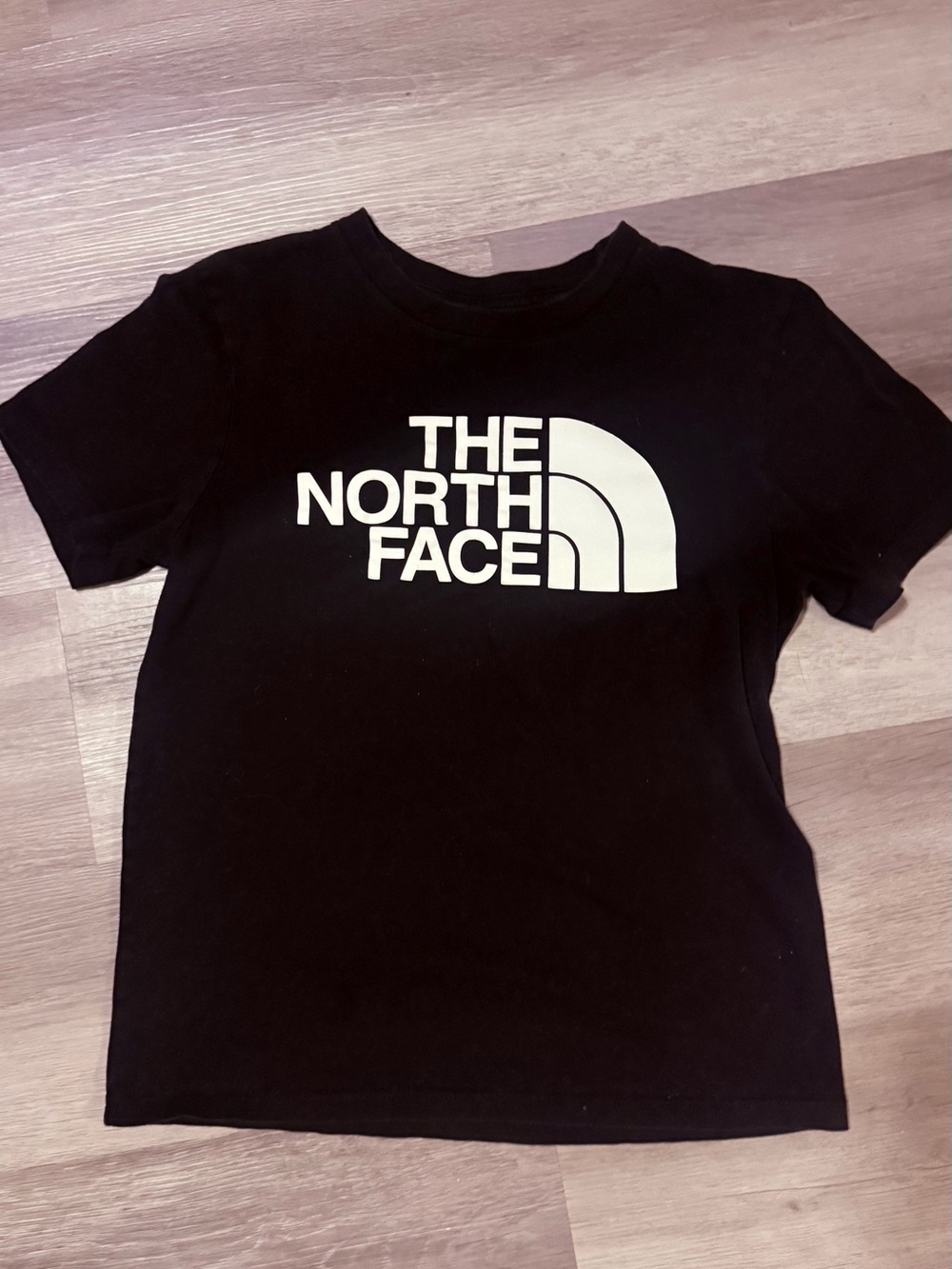 The North Face Kids Black Tee with White Logo
